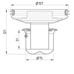 Line Drawing - Water trap-160