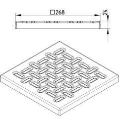 Line Drawing - Grating-Drain-300