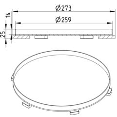 Line Drawing - Grating-Drain-305-Vinyl-332