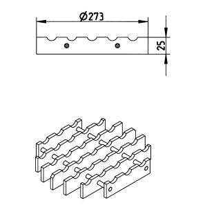 Line Drawing - Grating-Drain-305-Vinyl-332