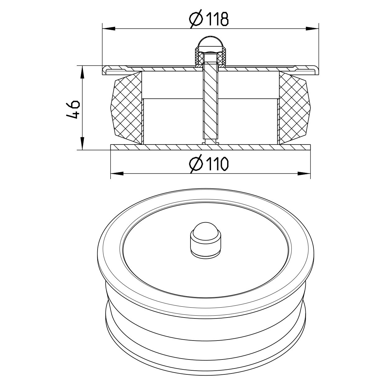 Line Drawing - Socket plug